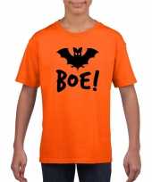 Halloween vleermuis t-shirt oranje kinderen trend