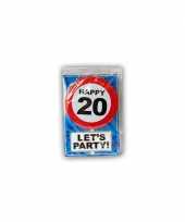Happy birthday leeftijd kaart 20 jaar trend