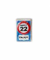Happy birthday leeftijd kaart 22 jaar trend
