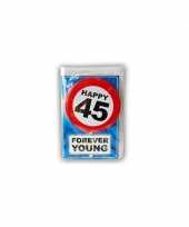 Happy birthday leeftijd kaart 45 jaar trend