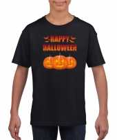 Happy halloween t-shirt zwart kinderen trend