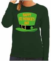 Happy st patricksday sweater groen dames trend