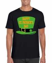 Happy st patricksday t-shirt zwart heren trend