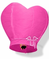Hartvormige wensballonnen roze 100 cm trend