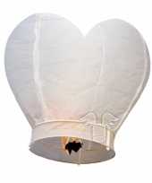 Hartvormige wensballonnen wit 100 cm trend