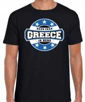 Have fear greece is here griekenland supporter t-shirt zwart voor heren trend