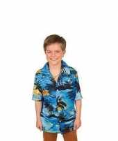 Hawaii blouse overhemd blauw voor jongens trend