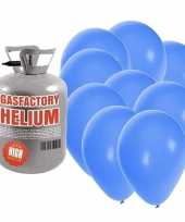 Helium tank met 30 blauwe ballonnen trend