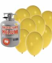 Helium tank met 30 gele ballonnen trend