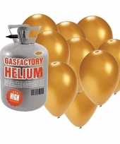 Helium tank met 30 gouden ballonnen trend
