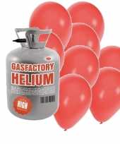 Helium tank met 30 rode ballonnen trend