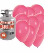 Helium tank met 30 roze ballonnen trend
