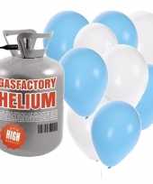 Helium tank met jongen geboren 50 ballonnen trend