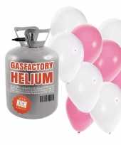 Helium tank met meisje geboren 50 ballonnen trend