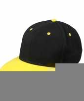 Hippe baseball cap in zwart geel trend