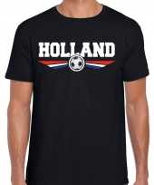 Holland landen voetbal t-shirt zwart heren trend