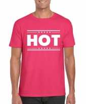 Hot t-shirt fuscia roze heren trend