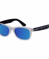 Houtlook dames zonnebril blauw model 7112 trend