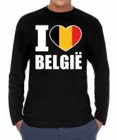 I love belgie long sleeve t-shirt zwart voor heren trend