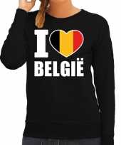 I love belgie sweater trui zwart voor dames trend