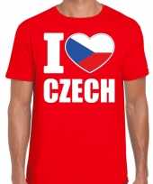 I love czech t-shirt tsjechie rood voor heren trend