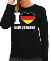 I love deutschland sweater trui zwart voor dames trend