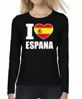 I love espana long sleeve t-shirt zwart voor dames trend