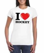 I love hockey t-shirt wit dames trend
