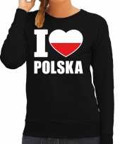 I love polska sweater trui zwart voor dames trend