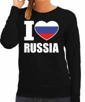 I love russia sweater trui zwart voor dames trend