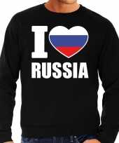 I love russia sweater trui zwart voor heren trend