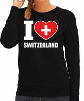 I love switzerland sweater trui zwart voor dames trend