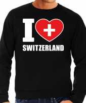 I love switzerland sweater trui zwart voor heren trend