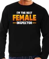 Im the best female inspector sweater zwart voor heren trend