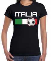 Italia italie voetbal landen t-shirt zwart dames trend