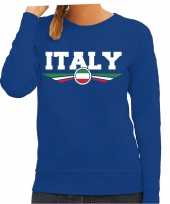 Italie italy landen sweater blauw dames trend