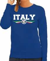 Italie italy landen voetbal sweater blauw dames trend