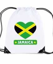 Jamaica hart vlag nylon rugzak wit trend