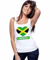 Jamaica hart vlag singlet-shirt tanktop wit dames trend