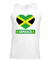 Jamaica hart vlag singlet-shirt tanktop wit heren trend
