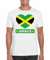 Jamaica hart vlag t-shirt wit heren trend
