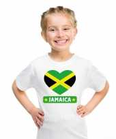 Jamaica hart vlag t-shirt wit jongens en meisjes trend