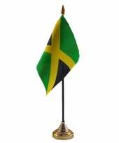Jamaica tafelvlaggetje 10 x 15 cm met standaard trend