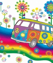 Jaren 60 hippie servetten trend