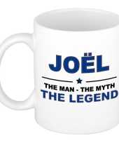 Joel the man the myth the legend collega kado mokken bekers 300 ml trend