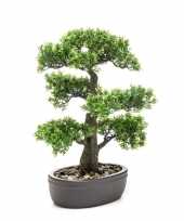 Kantoor kunstplant bonsai boom in bruine pot 43 cm trend