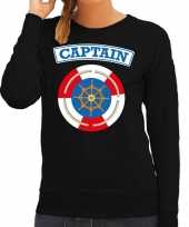 Kapitein captain verkleed sweater zwart voor dames trend