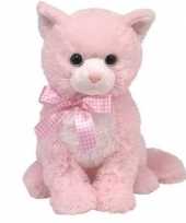 Katten speelgoed artikelen ty beanie kat knuffelbeest duchess roze 22 cm trend