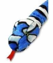 Keel toys pluche blauwe slang knuffel 100 cm trend