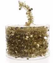 Kerst gouden sterren folieslinger christmas gold 700 cm trend